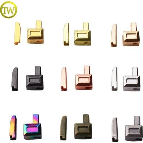 High quality rainbow metal zip end alloy metal zipper pin box design for bag
