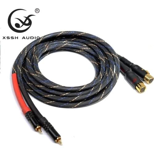 XSSH YIVO HIFI 2 core Pure Copper OFC Shielding Wire Female XLR to Male XLR RCA jack Audio Cables Wire Line