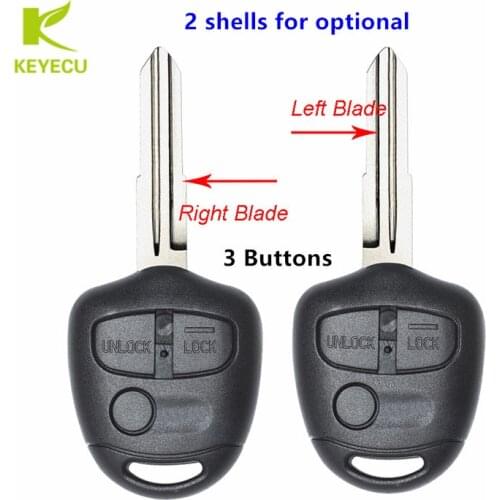KEYECU Replacement Remote Car Key Shell Case Fob 3Button for Mitsubishi Lancer Outlander Colt Mirage Keyless Entry Fob Car Cover