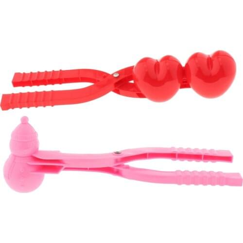 Heart/Snowman Snowball Maker Clip Winter Sand Ball Mold Clamp Kids Toy