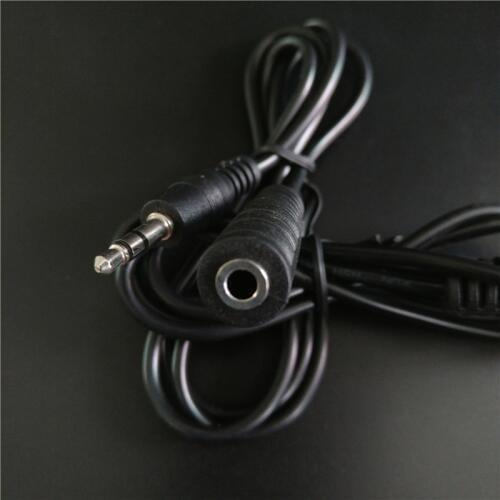 1.5M/60cm Male to Female 3.5mm Audio Black Stereo Earphone Extension Cable