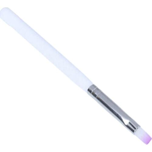 1 pc Manicure Phototherapy Pen Color Light Purple Color Nylon Hair + Wood Nail Art Gel Drowing Pen Flat Head Drop Shipping