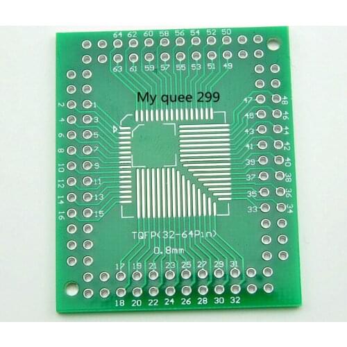 10pcs FQFP TQFP 32 44 64 80 100 LQFP patch is directly inserted 0.5/0.8