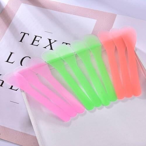 10 Pcs/Pack Random Color Facial Mask Spoon Plastic Mask Spatula DIY Eye Facial Makeup Applicator Sticks Mud Mixing Tools