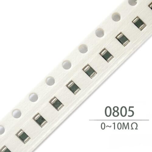 100Pcs 0805 SMD 1/4W chip resistor 2K 2.2K 2.4K 2.7K 3K 3.3K 3.6K 3.9K 4.3K 4.7K 5.1K 5.6K 6.2K 6.8K 7.5K 8.2K 9.1K 10K 11K 12K