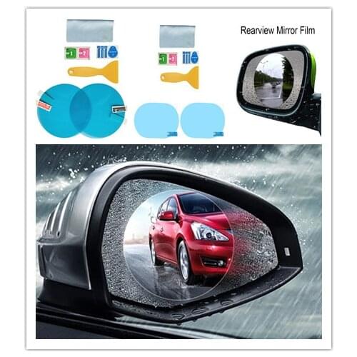 2Pcs/Pair Car Waterproof Protective Film Anti Water Mist Film Anti Fog Coating Rainproof Rearview Mirror Window