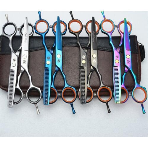 2PCS 5.5'' 16cm Purple Dragon Professional Hair Scissors Hairdressing Cutting Shears Thinning Scissors Hair Styling Tools Z1004