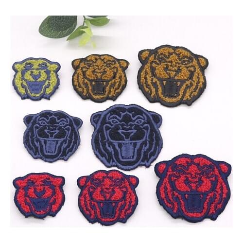 20pcs/lot 3d Towel Tiger Sew Embroidery Patches Animal Jacket Jean Backpack Clothing Decoration Accessories Applique