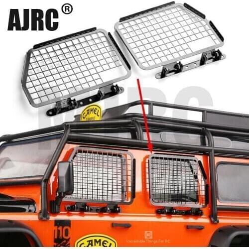 4pcs Metal Foldable Car Window Protective Net For 1/10 Rc Crawler Car Defender Traxxas Trx4 TRX-4 Window Guard Net Guardrai