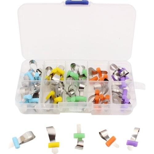 50pcs/box Dental Orthodontic Forming Sheet Sectional Contoured Metal Matrices with Positioning Dentist Matrix for Adult/Children