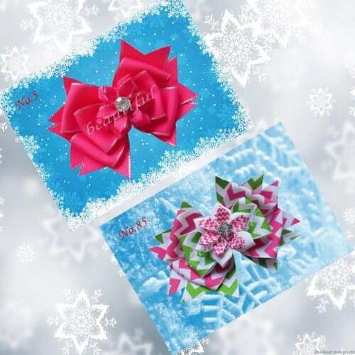18pcs BLESSING-Good-Girl-Boutique-4-5-C-Snowflake-Hair accessories Bow-Clip--JOJ style bows