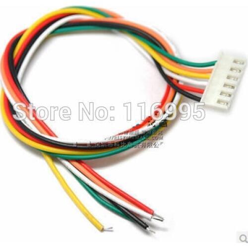 Free shipping 50pcs XH Electronic wire XH2.54-6P single head wire /another head tin long 30CM