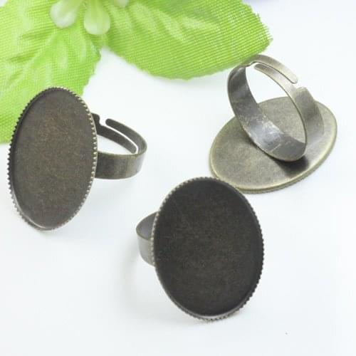 Free shipping!!!!! Bronze Tone Adjustable 18X25MM Ring Base