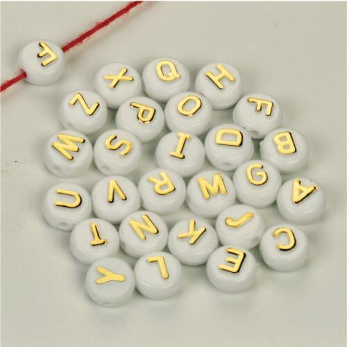 100pcs Acrylic Letters Beads Set For Kids Crafts Intelligence DIY 10mm Alphabet Beads For Jewelry Making DIY Accessories Random