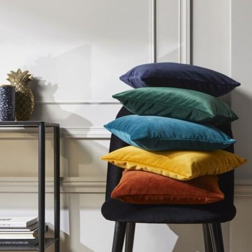 Candy Colors Cushion Cover For Sofa Living Room Velvet Pillow Cover 18*18 Decorative Pillows Nordic Home Decor