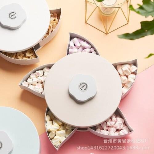 Home creative candy box living room snacks melon seeds nut box dried fruit box plastic food storage box with lid fruit plate