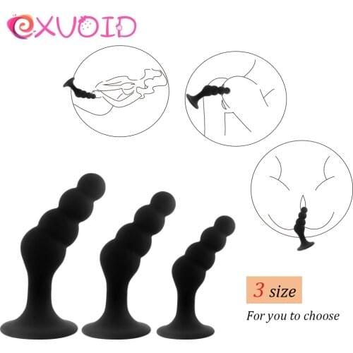 EXVOID Silicone Anal Beads 4 Balls Butt Plug for Beginner Sex Toys for Women Men Gay Prostate Massager Anal Plug Sex Shop