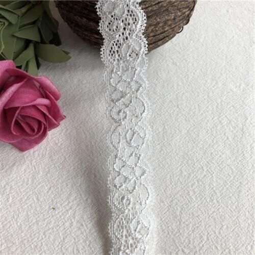 Chaud brodé 2.5cm S1873 blanc fleur dentelle tissu dubaï couture bricolage garniture tulle applique ruban collier robe mariée