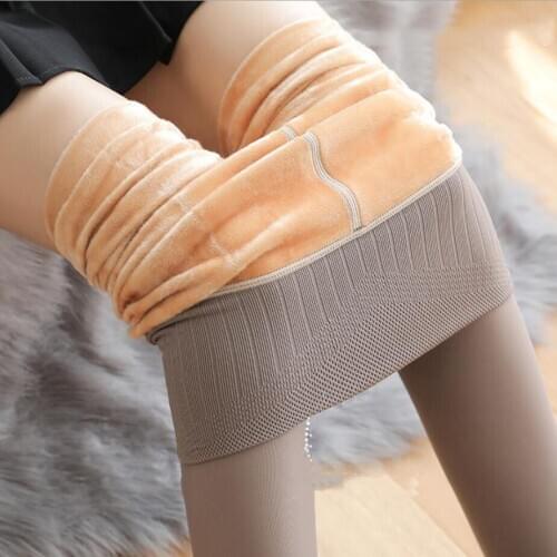 Hot Velvet 210g Black Skin-like Spring Autumn Thick Women Tights Pantyhose Body Shaping Collant Femme Sexy Warm high waist 619