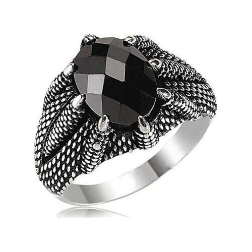 925 sterling Silver Zircon Stone Eagle Claws Ring