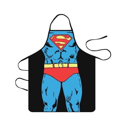 Funny Muscle Man Creativity Kitchen Apron for Men Women Home Cleaning Tool Waterproof Apron Sex Cotton Linen Easy to Clean House