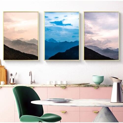 Forest Landscape Mountains Posters and Prints Nordic Decoration Home Art Canvas Painting Wall Pictures for Living Room Decor
