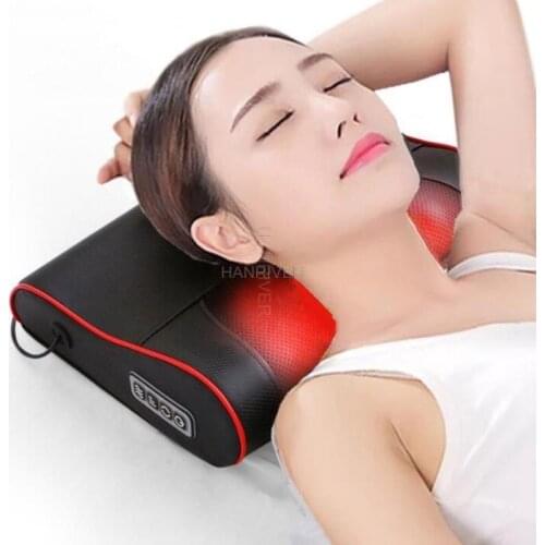 Neck Healthy Massageador Relaxation Shiatsu Electric Back Massager Neck Shoulder Massager Pillow Infrared Heating electric