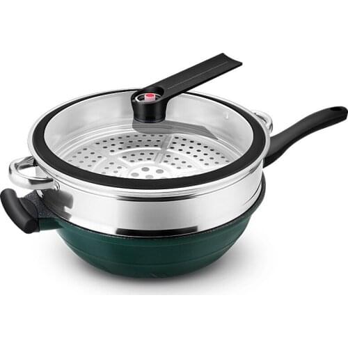 Maifanshi wok Shovel Non-stick Cookware Soup pot Multifunctional micro pressure frying pan Dual use of gas for induction cooker