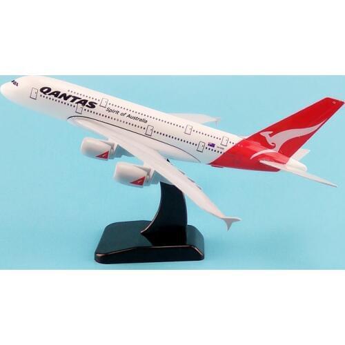 20cm Metal Airplane Model Air Qantas Spirit Of Australia Airlines Airbus 380 A380 Airways Plane Model W Stand Aircraft Gift