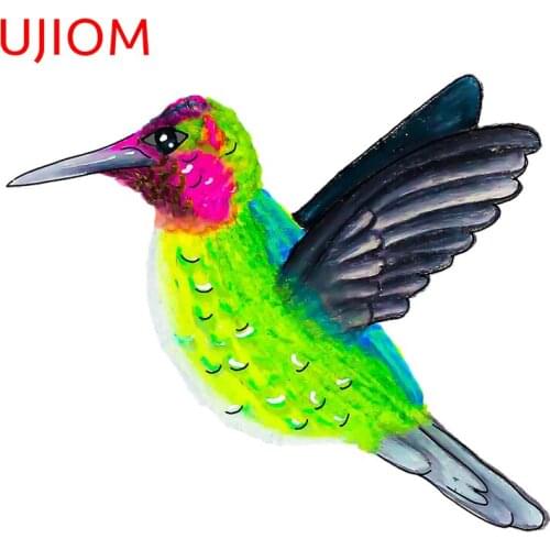 UJIOM Animals Wall Stickers Kingfisher Sticker Home Wallpapers Room Decor Window Decoration Accessories Waterproof Art Decals