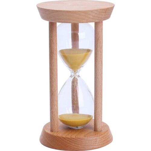 New Hourglass Timer Funnel for Children 3/5 Minutes Creative Wooden Sand Bottle Home Decoration Ornaments Crafts Gifts