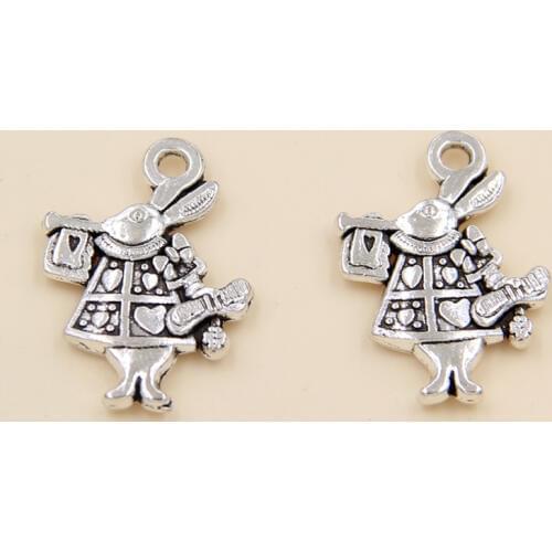 Wholesale 35pcs Tibetan Silver Animals Rabbit Charms Pendants 14x20mm