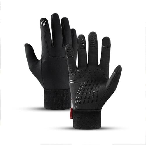 Autumn Winter Men Women Gloves Outdoor Sports Warm Thermal Fleece Running Ski Gloves Touch Cold Waterproof Windproof Gloves