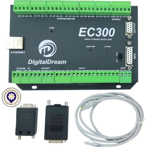 CNC New Ethernet CNC MACH3 300KHz EC300 3/4/5/6 Axis CNC Motion Control Card for milling machine