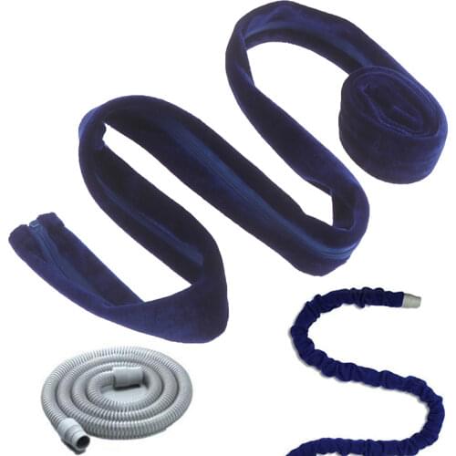 73.2in Reversable CPAP Tube Cover Hose Wrap Tubing Cover Zipper Hose Hook Loop