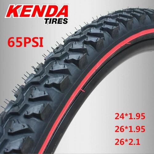 KENDA 24/26in MTB Tyre K849 40-65PSI Tire Thicken Mountain Bike Tires Red Edge Cross-Country 1.95/2.1'' Tyres Bicycle Parts