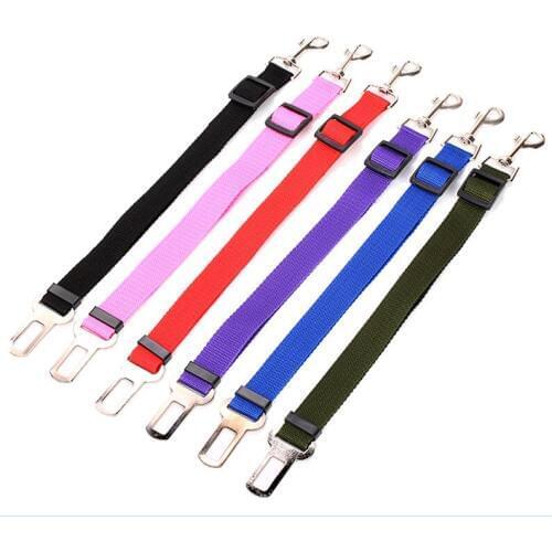 Nylon Vehicle Car Pet Dog Seat Belt Safety Puppy Car Seatbelt Harness Lead Clip Pet Dog Supplies 6Colors