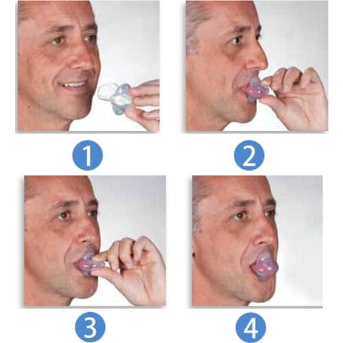 Silicone Anti Snore Device Tongue Anti Snoring Device Apnea Aid Snore Stopper Tongue Retainer Anti Snoring Mouthpiece with Box