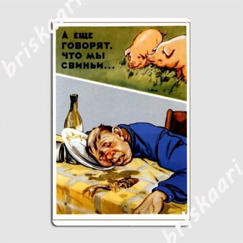 Soviet Propaganda Cccp Communism Metal Signs Club Kitchen create Plaques Tin sign Posters
