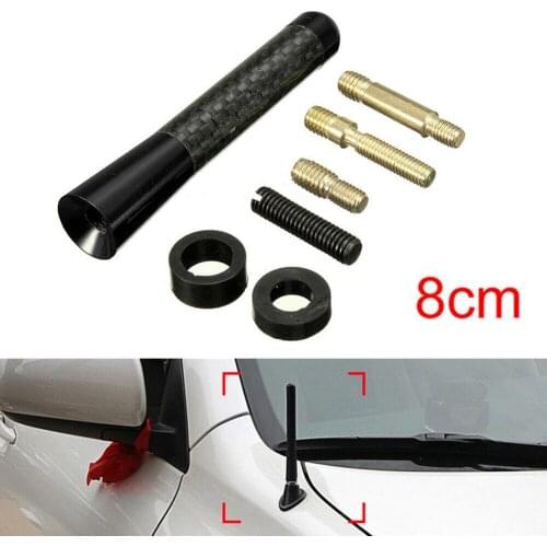 Carbon Fiber Short Antenna Easy To Install Radio Universal 3\" Accessories
