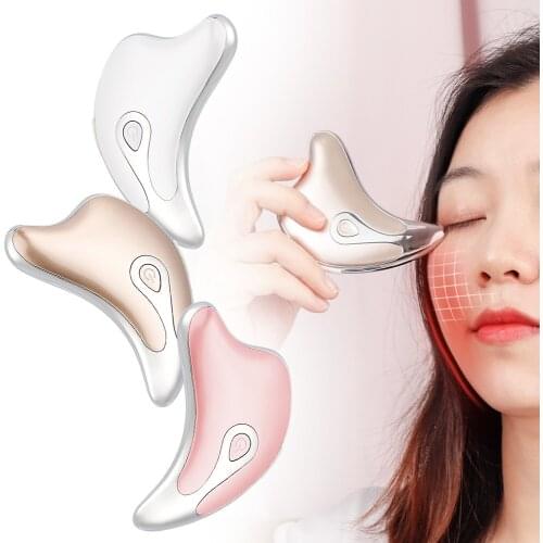 Guasha Electric Scraping Face Neck Body Massager Face Wrinkle Removal Device Heating Beauty Instrument Face Lifting Slimming
