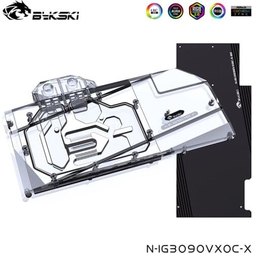 Bykski GPU Water Block For Colorful iGame Geforce RTX 3080 Vulcan X OC/Neptune OC 10G, Full Cover Watercooler ,N-IG3080VXOC-X