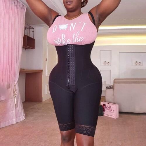 High Double Compression Tummy Control Shapewear Slimming Lace Body Shaper Fajas Colombianas Post Surgery Bbl Post Op Supplies