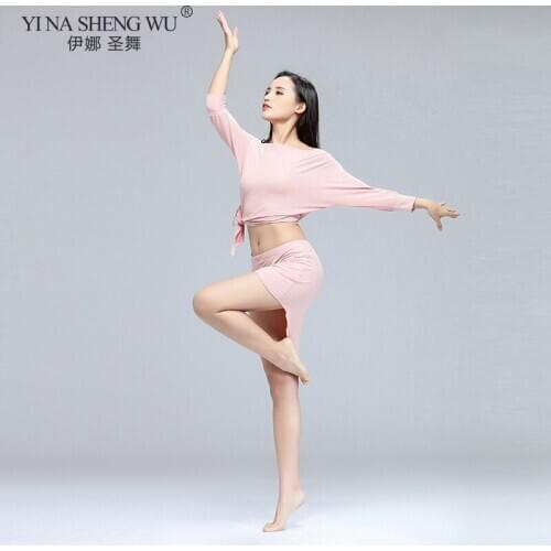 Women Belly Dance Training Clothing Ice Silk Outfits Girls Costume Bellydance Wear Top and Skirt Suit Indian Dancing Clothing