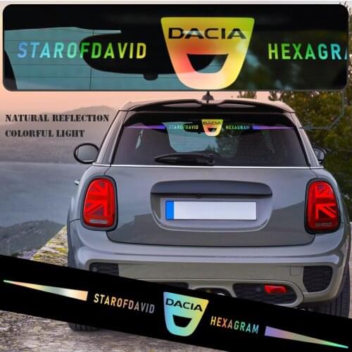 1/2PCS Car Body Laser Stickers Vinyl Decor Reflective Door Side Decals For Dacia Duster Logan Sandero Stepway Lodgy Mcv 2 Dokker