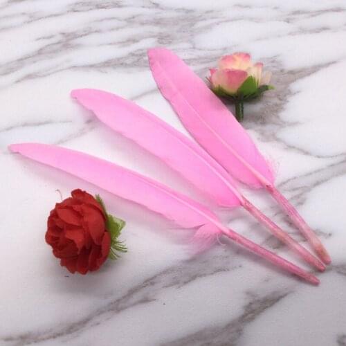 1000Pcs Pink Goose Feathers 10-15cm For DIY Crafts Wedding Dreamcather Earring Show Decoration Plume Headdress Hat Accessories