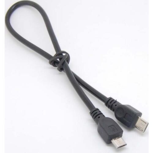 30cm USB 2.0 Micro 5P 5Pin Male to Micro 5 Pin Male Plug Short Cable Adapter NEW