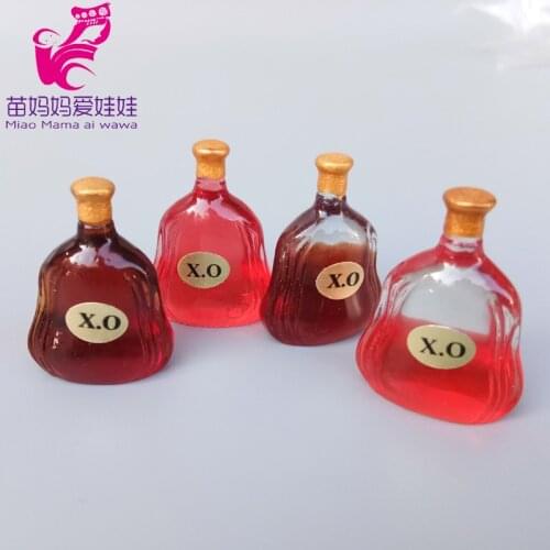 Mini Dollhouse accessories drink wine beer cola fenda ox red wine for barbie blythe ob11 licca doll diy