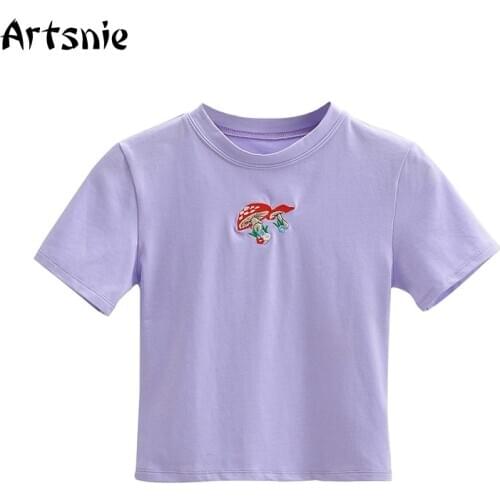 Женские хлопковые футболки Artsnie China At AliExpress