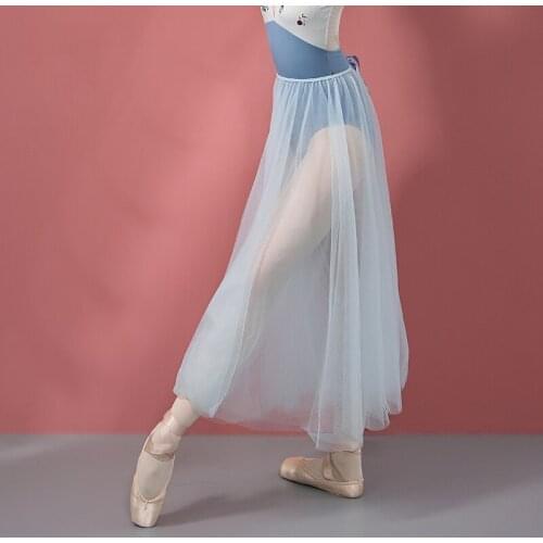 Ballet Tutu Women Romantic Tutu for Dancing Dance Skirt Lyrical Tulle Tutu Ballet Ballerina Dancewear Long Contemporary Skirt